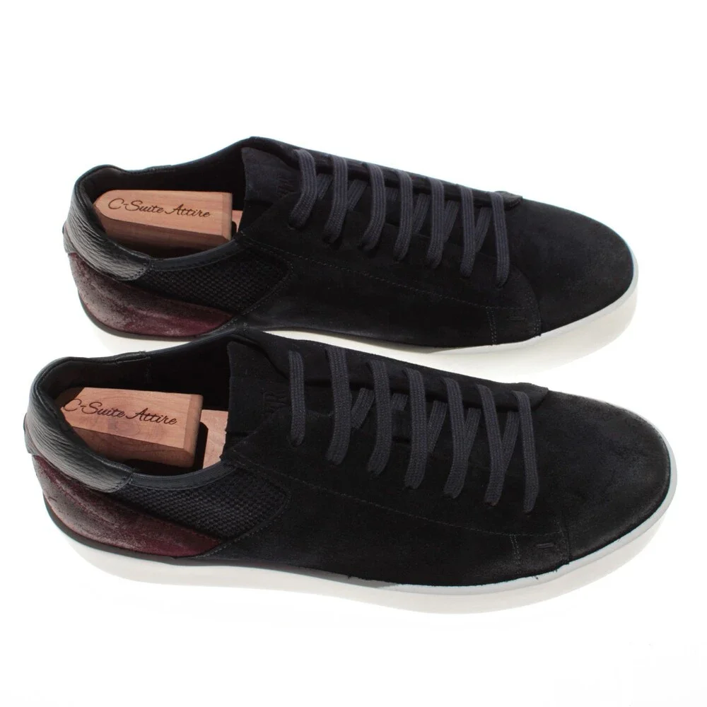 RFR Fabiano Ricci NWB Lace Up Sneakers Size 42.5 (US 9.5) in Navy Blue Suede